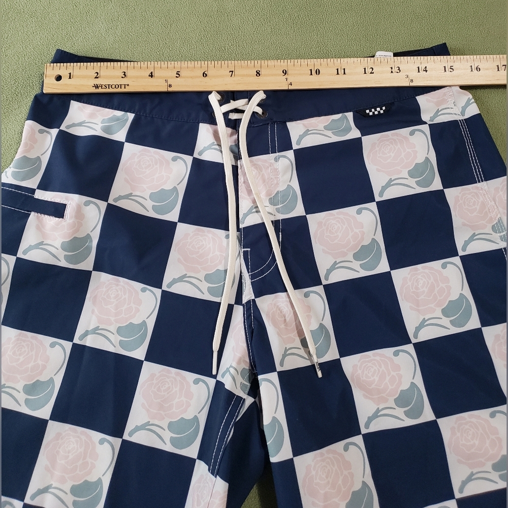 Vans Checkerboard Roses Swim Trunks - Picture 6 of 11